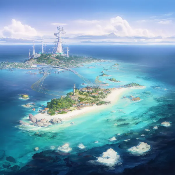 群島のAIイラスト｜プロンプト紹介