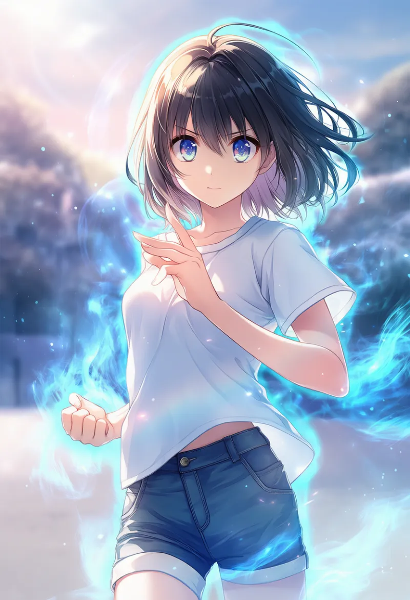 体の周りのオーラのエフェクトを再現したAIイラスト｜プロンプト紹介