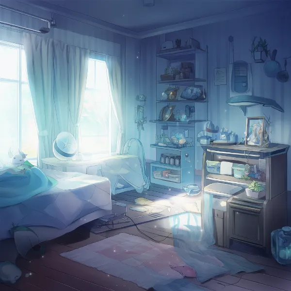 寝室のAIイラスト｜プロンプト紹介