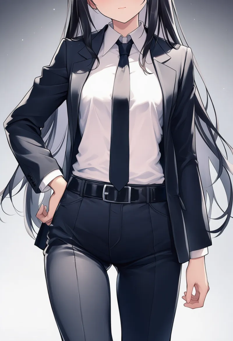 黒ベルト（看守の服）のAIイラスト