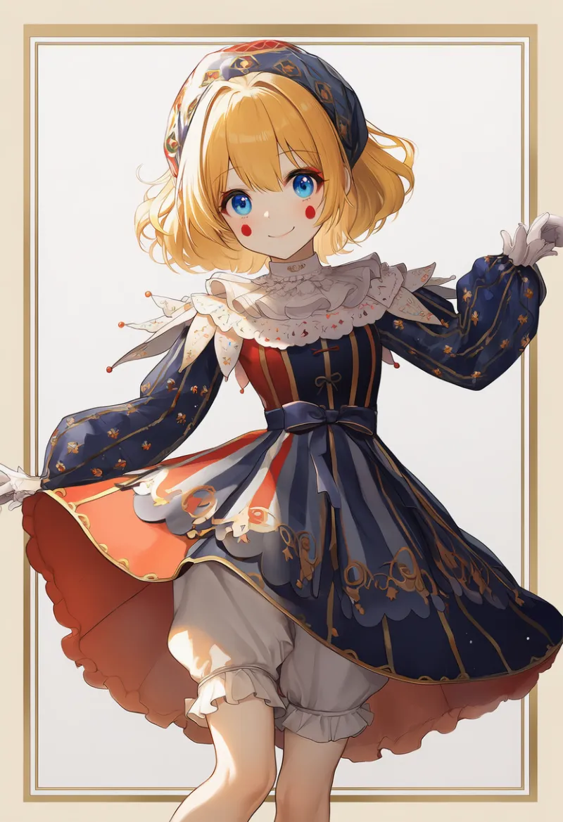 ブルマーのAIイラスト（ピエロ服用）｜プロンプト紹介