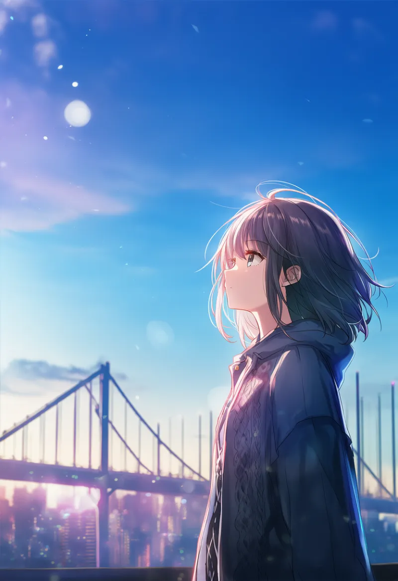 橋のAIイラスト（都市景観）