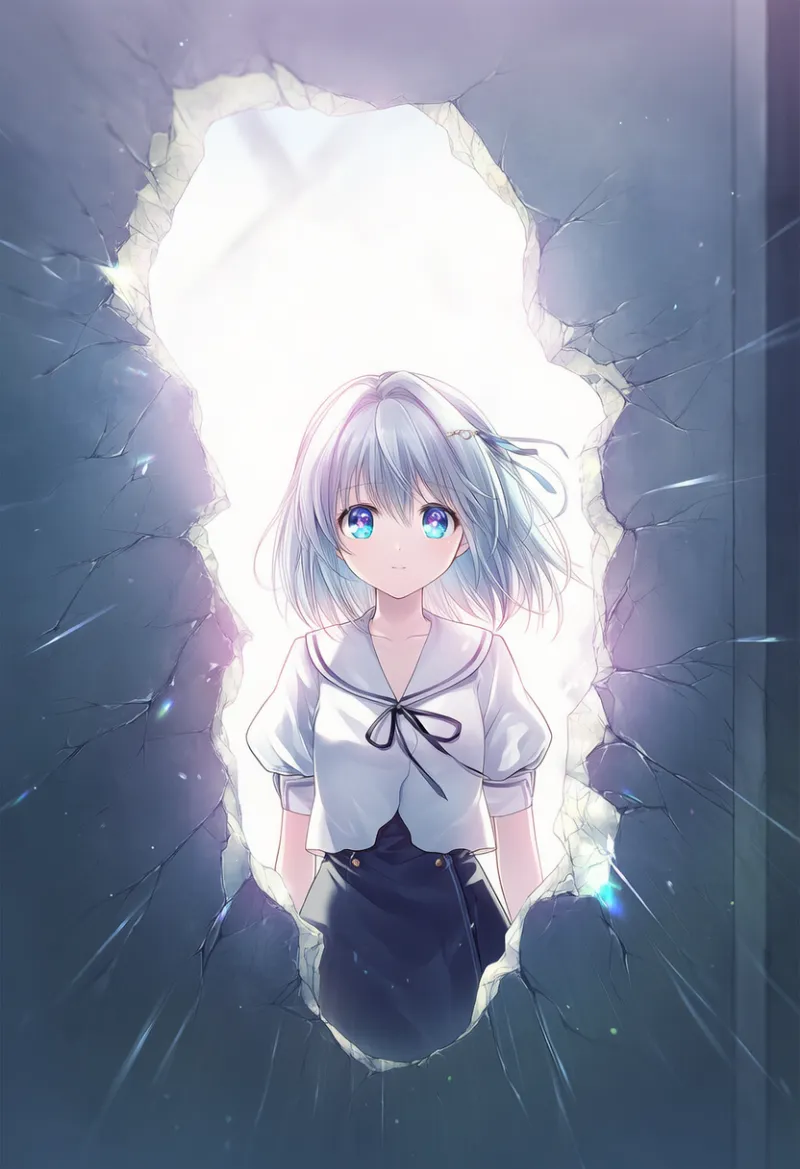 壊れた壁のAIイラスト｜プロンプト紹介