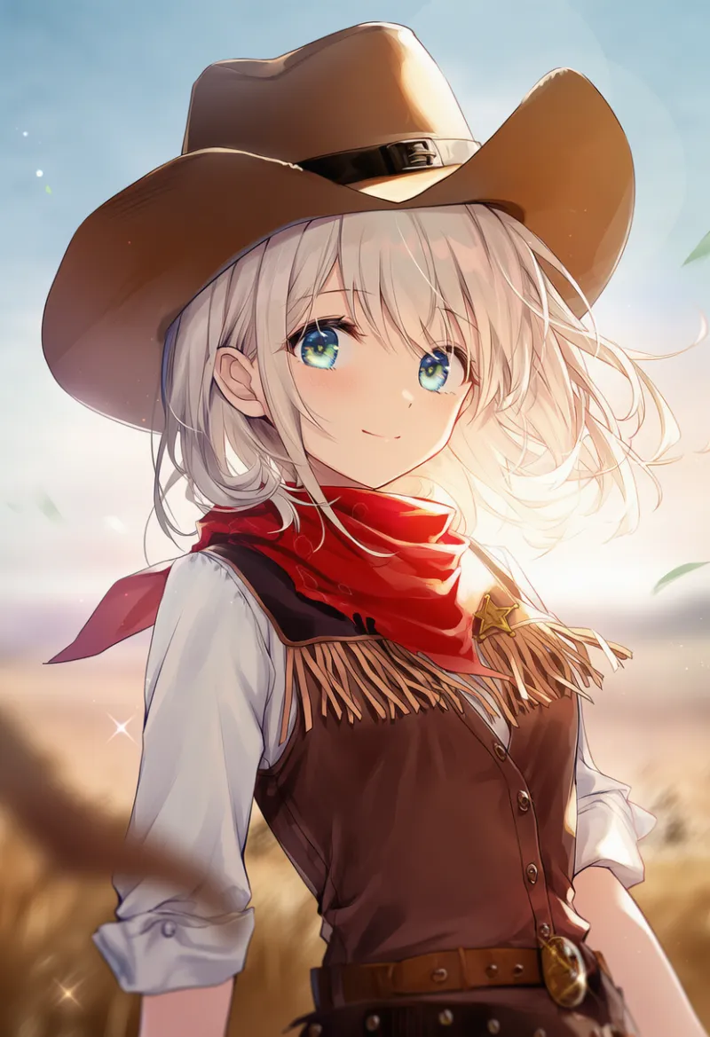 西部風ベストのAIイラスト｜プロンプト紹介