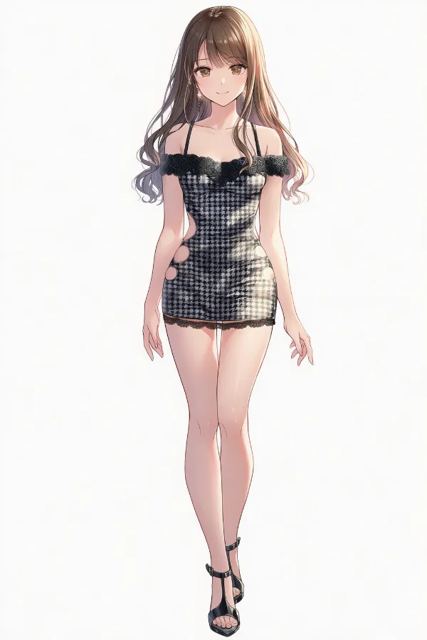 NovelAIで生成したキャバ嬢ドレスのAIイラストの作例