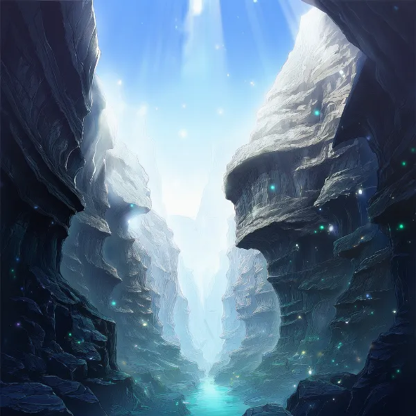 峡谷のAIイラスト｜プロンプト紹介