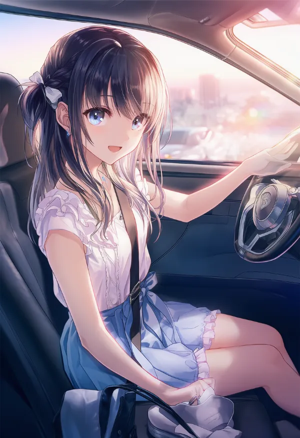 車内空間のAIイラスト｜プロンプト紹介