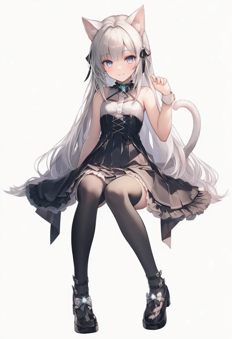 猫耳バンド付きフットウェアのAIイラスト｜プロンプト紹介