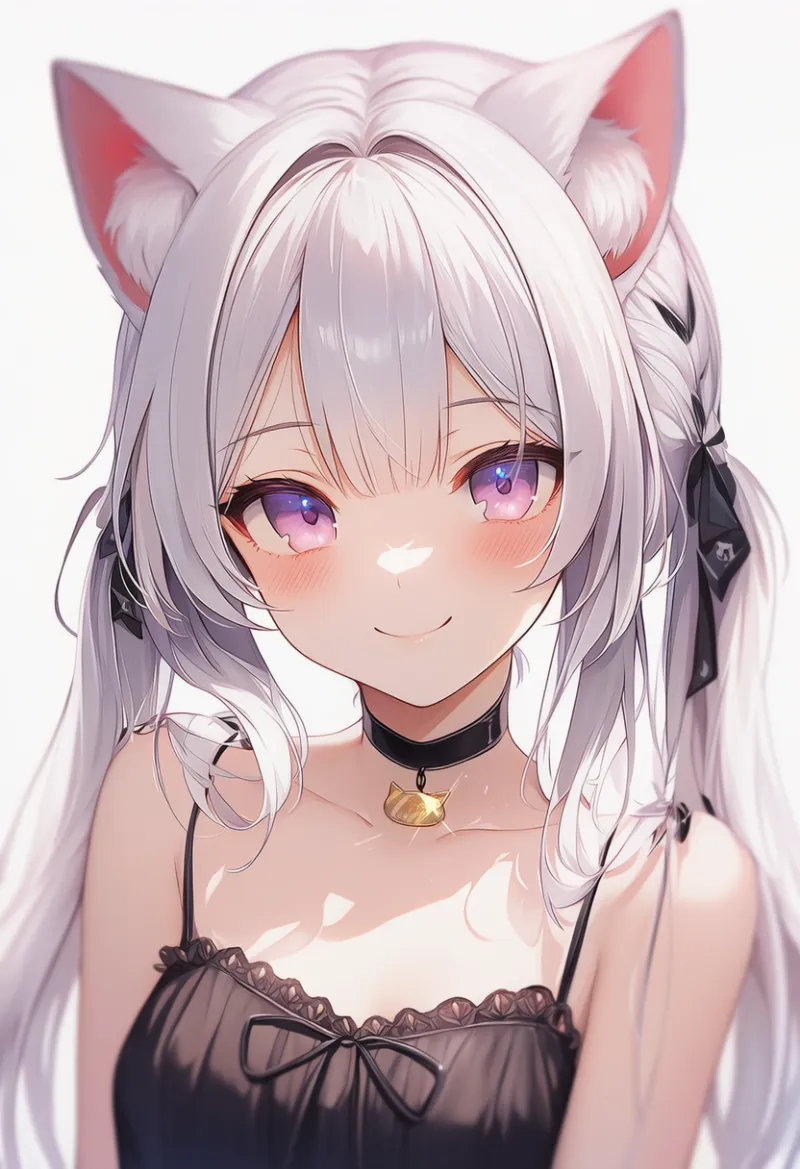 猫耳チョーカーのAIイラスト｜プロンプト紹介
