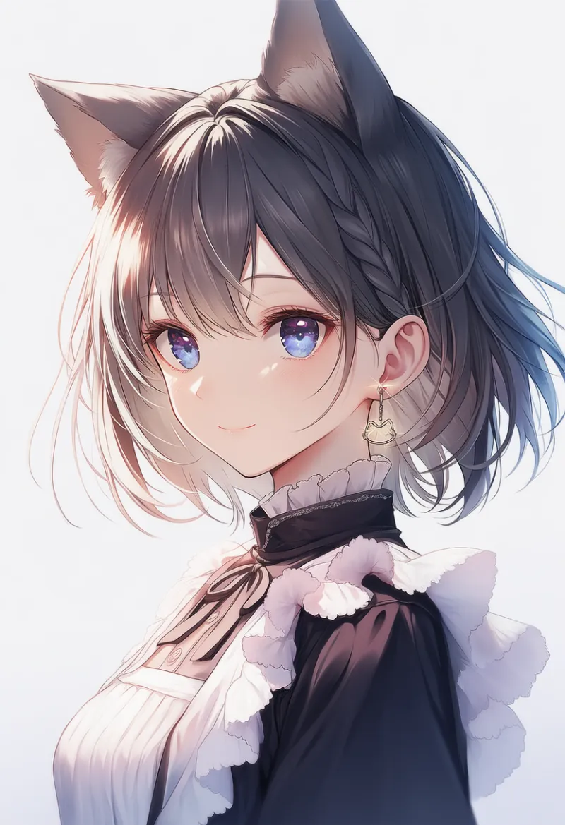猫耳ピアスのAIイラスト｜プロンプト紹介