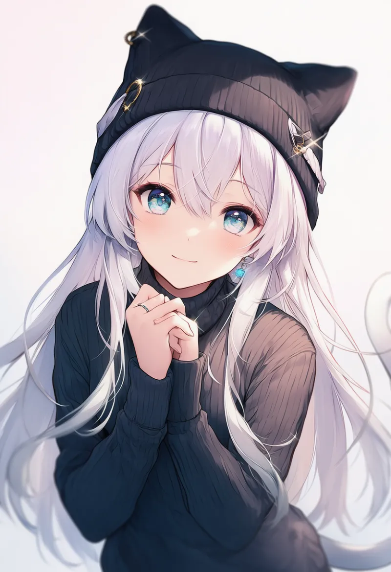 猫耳帽子のAIイラスト｜プロンプト紹介
