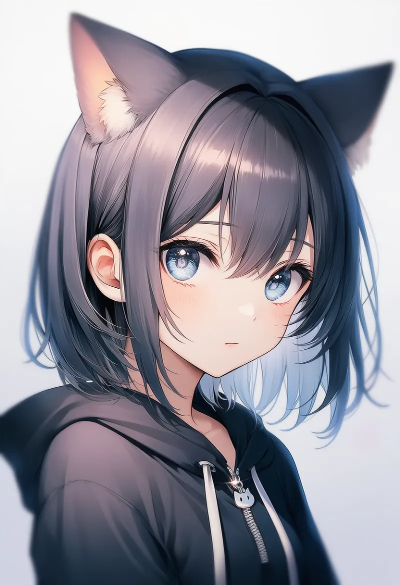 猫モチーフのジッパーのAIイラスト｜プロンプト紹介