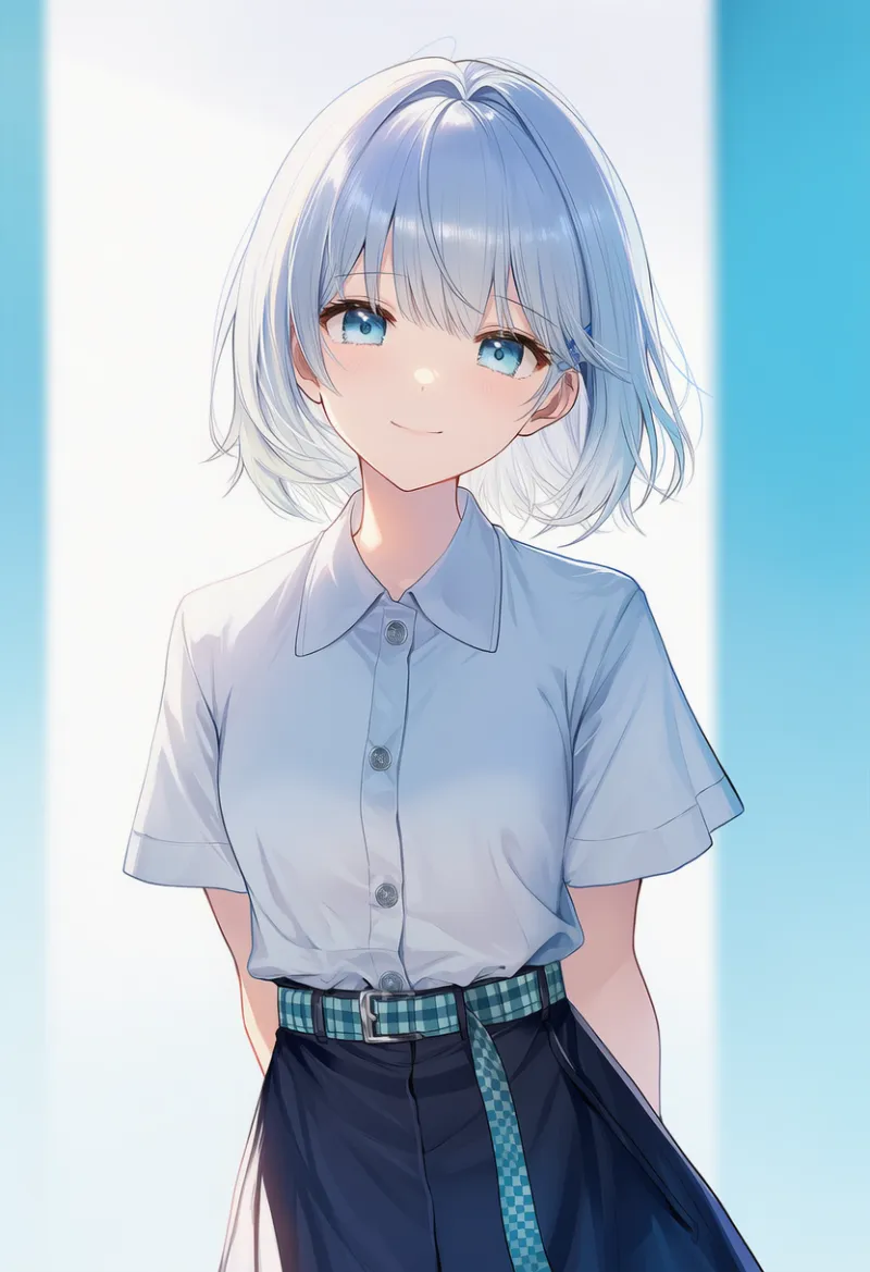 チェック柄バックルのAIイラスト|プロンプト紹介