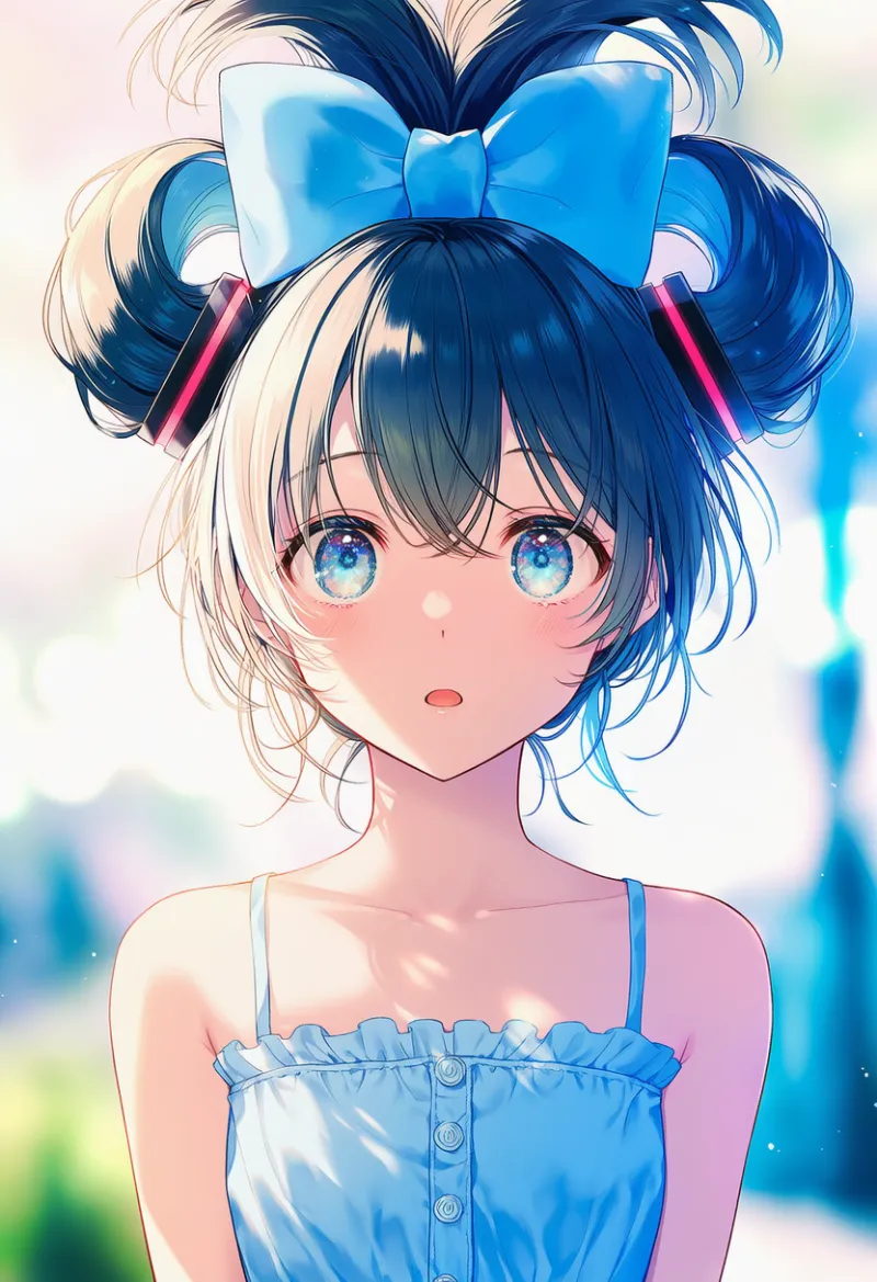 シナミク（初音ミクの中国風アレンジ）特有の髪型のAIイラスト｜プロンプト紹介