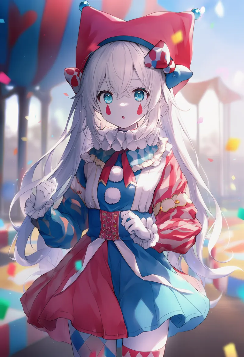 サーカステントのAIイラスト（ピエロ背景用）｜プロンプト紹介