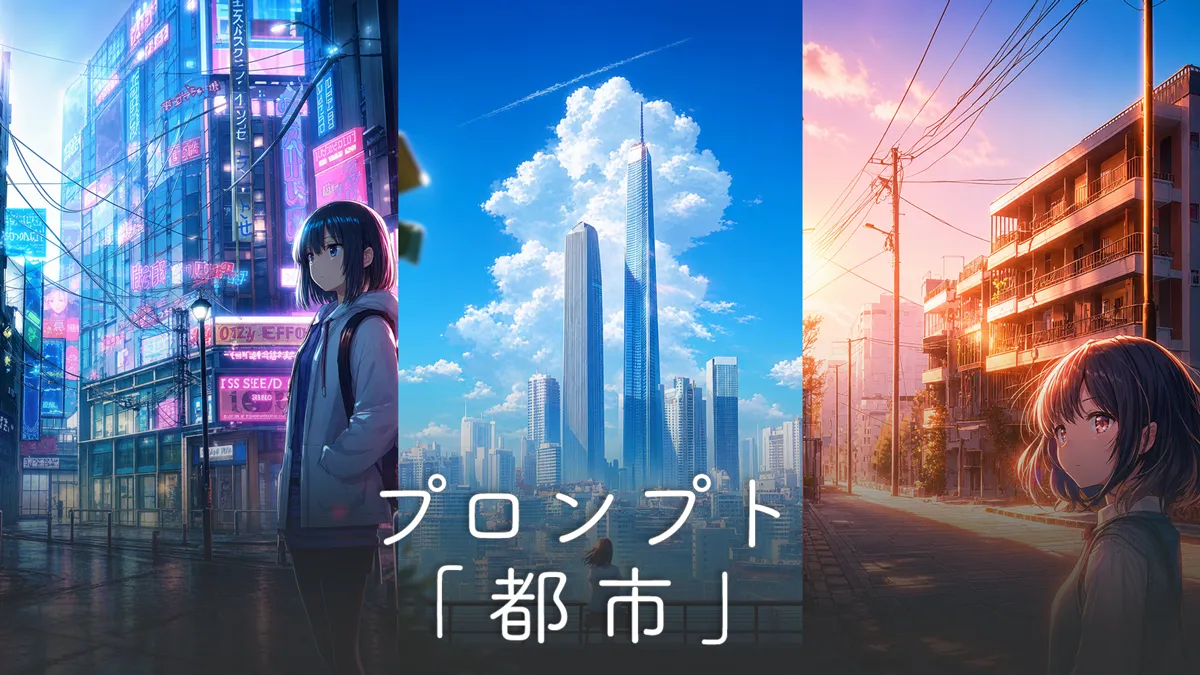 都市の背景用プロンプト一覧【AIイラスト】