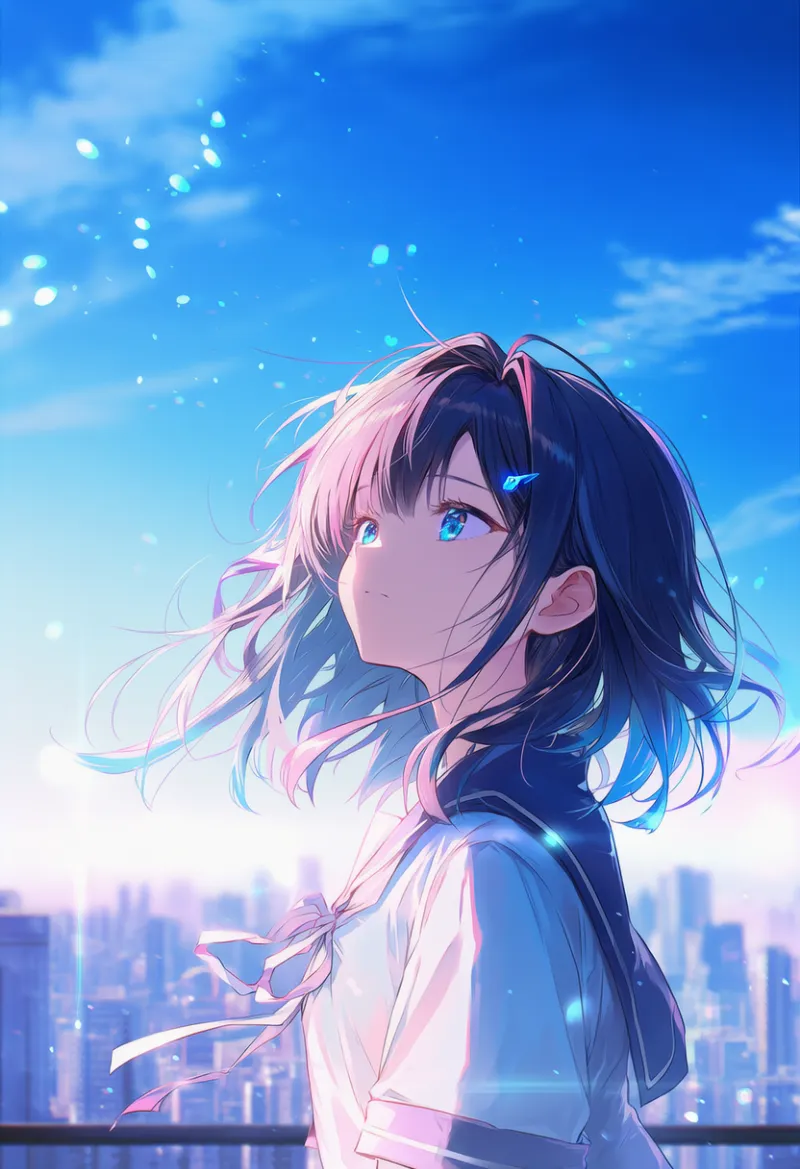 都市景観（パノラマビュー）のAIイラスト
