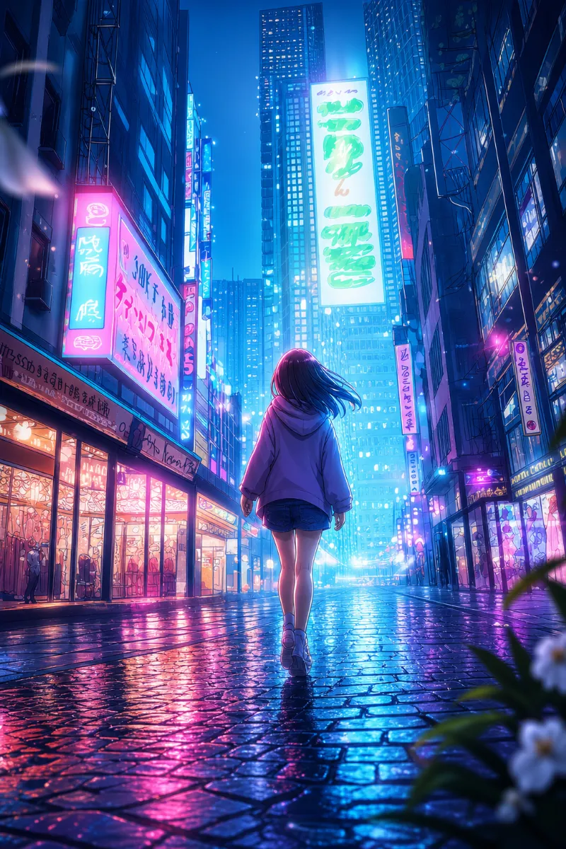 街中・繁華街｜都市のAIイラスト作例（アート）