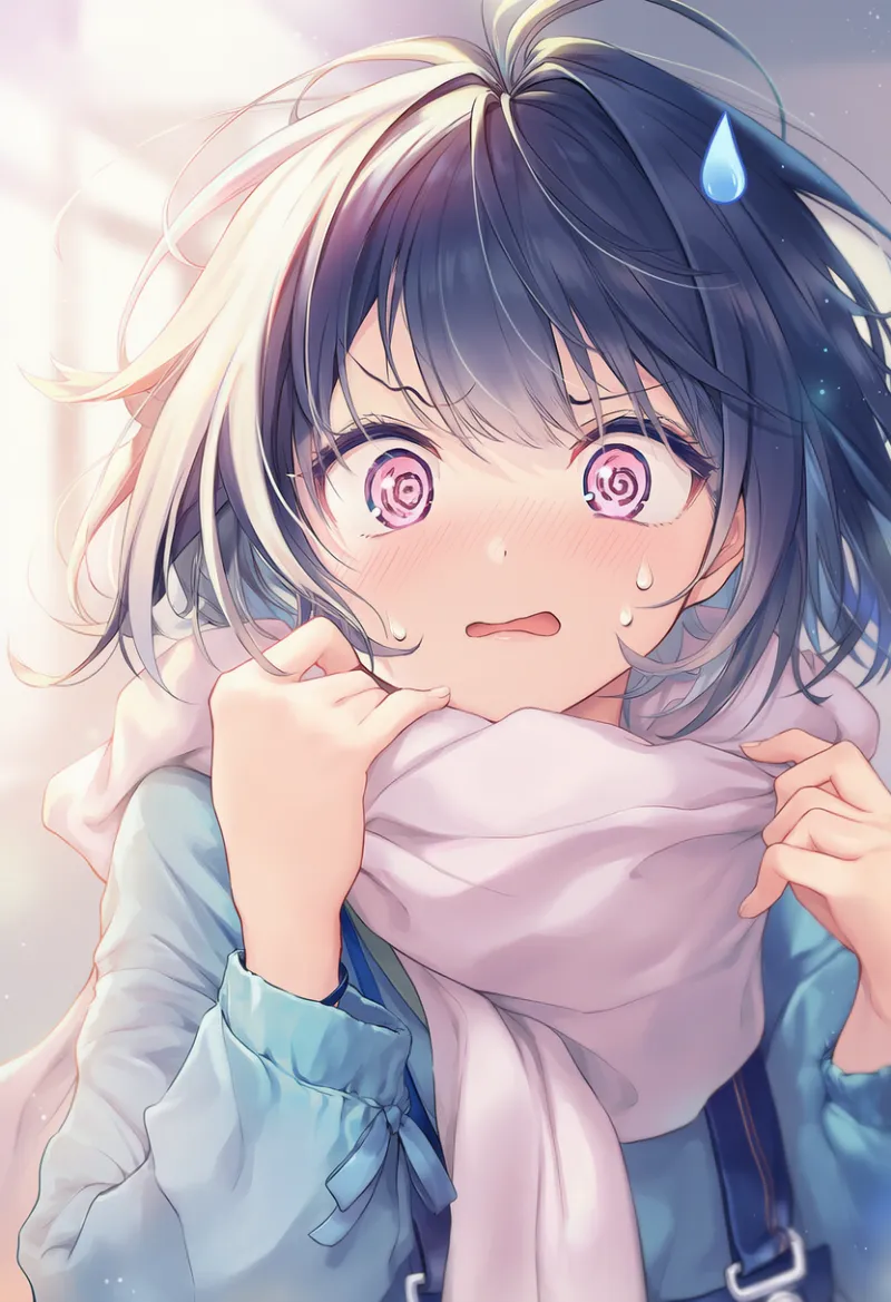 冷や汗のエフェクトを再現したAIイラスト｜プロンプト紹介