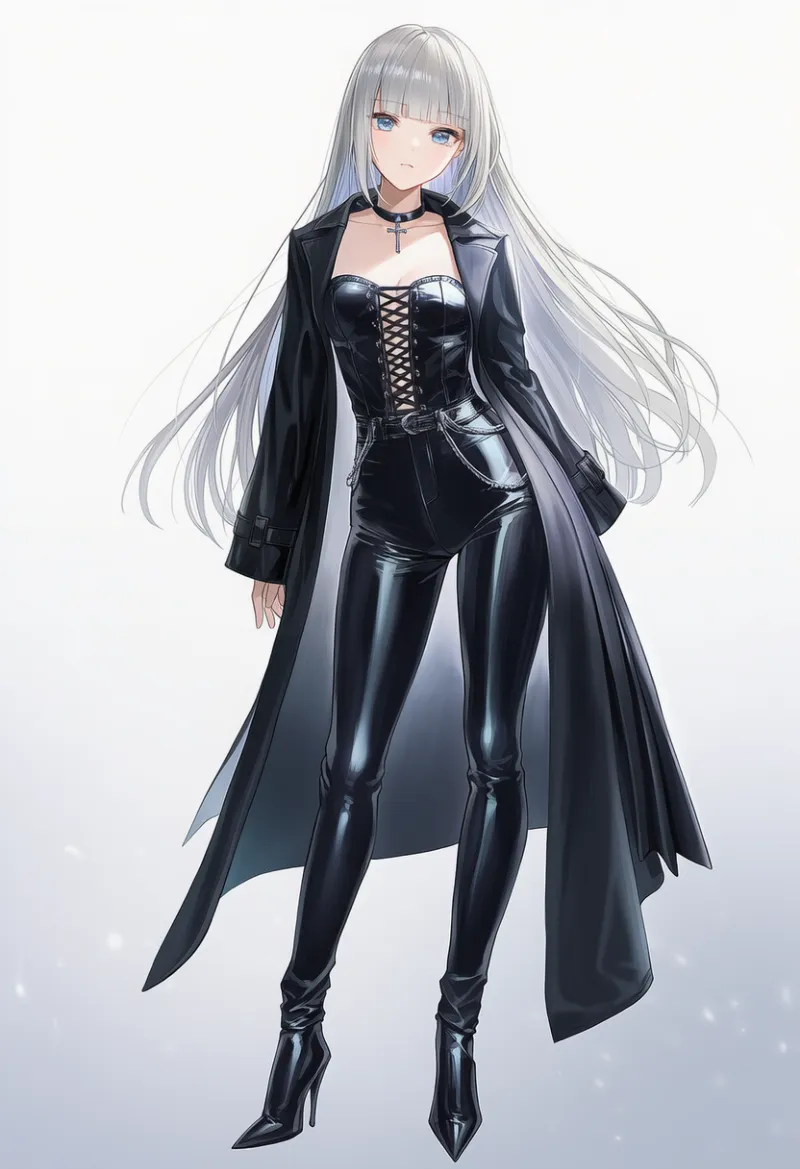 ダークエレガント（かっこいい服のコーディネート例）｜AIイラスト