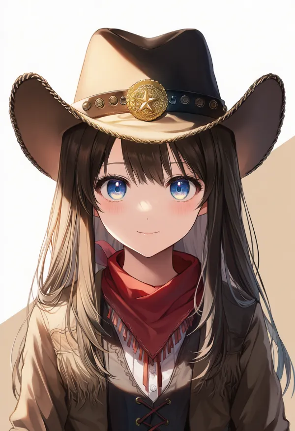 カウボーイハットのAIイラスト｜プロンプト：cowboy hat