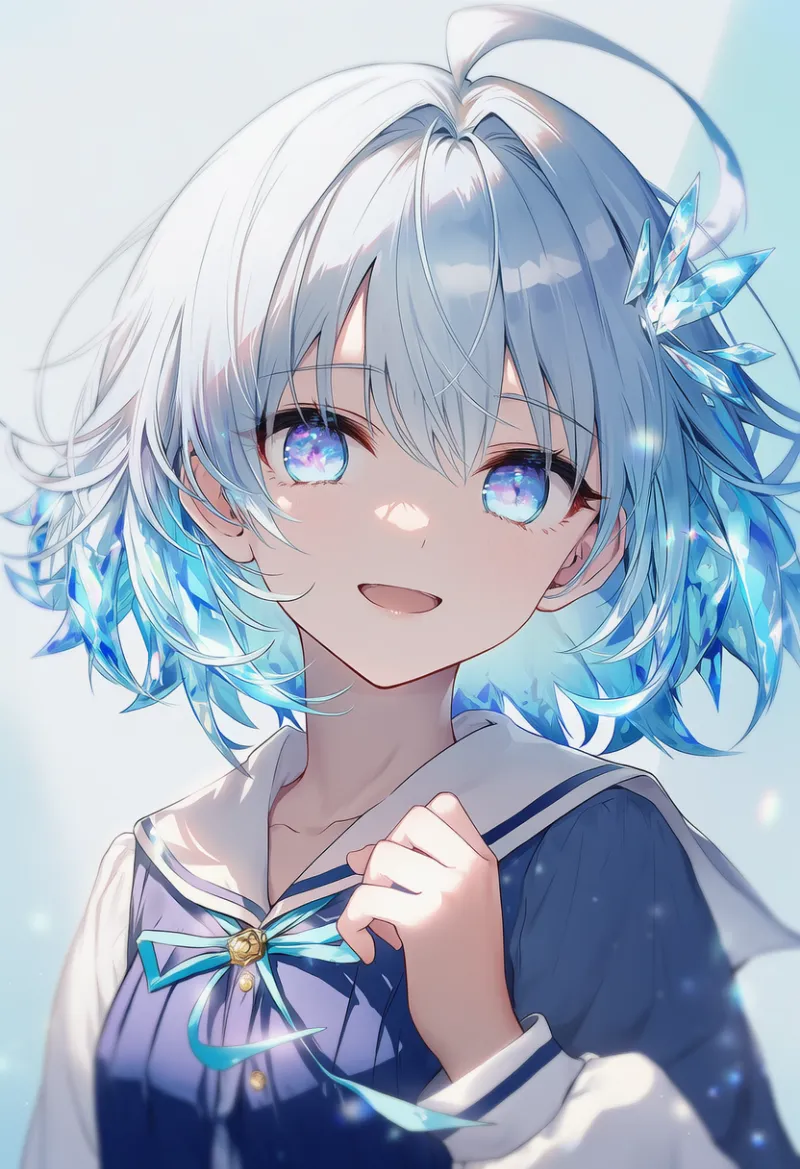クリスタル髪のAIイラスト｜特殊な髪型プロンプト紹介
