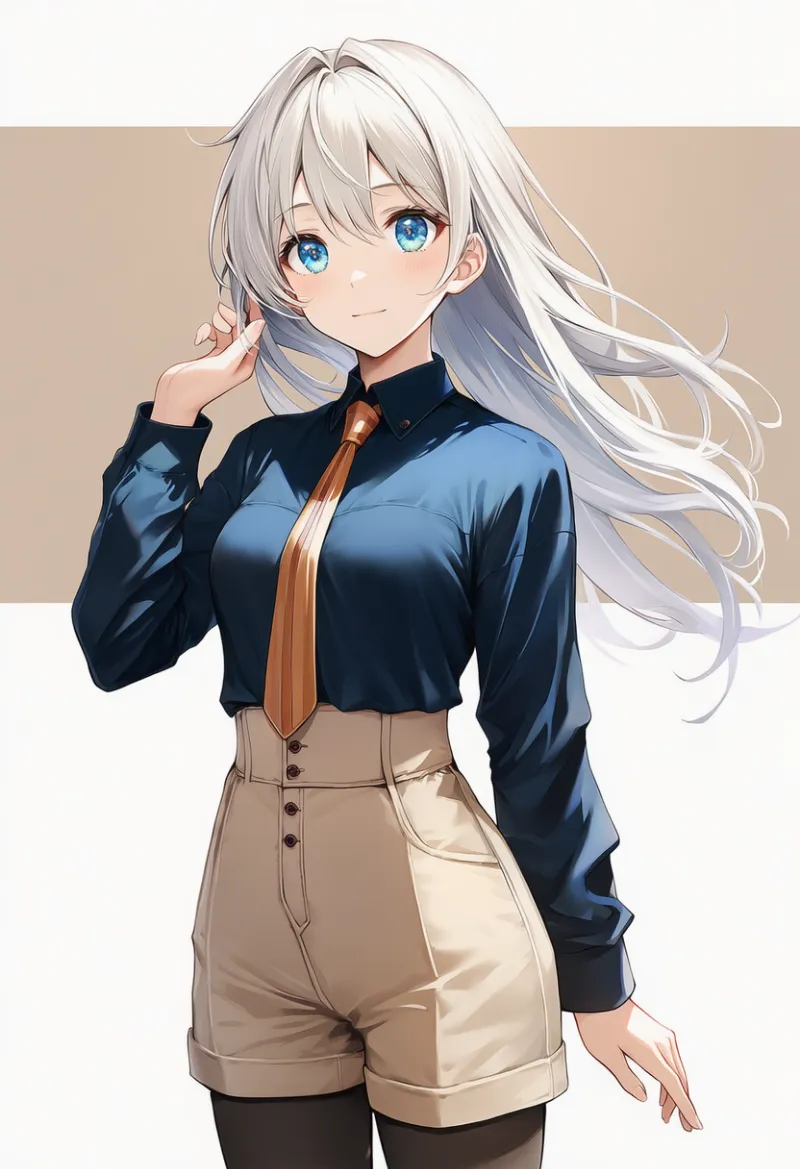 キュロットのAIイラスト（探偵の服装）｜プロンプト紹介