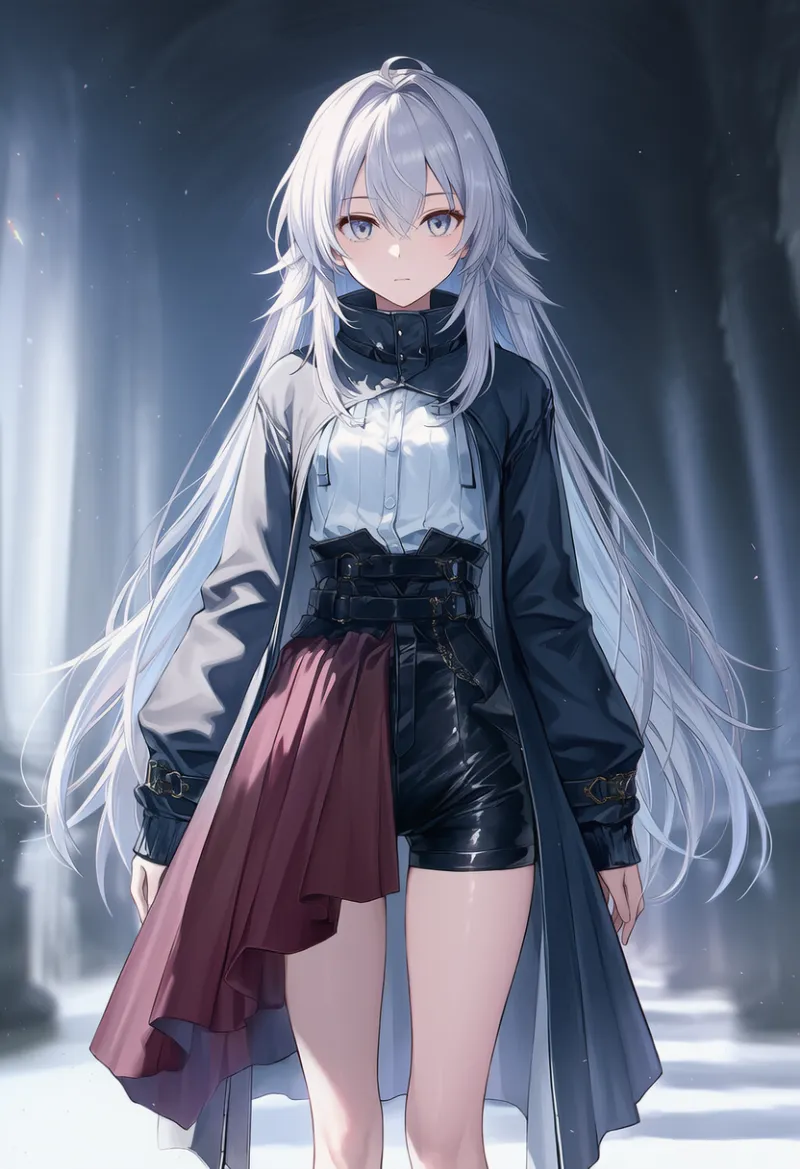 ハーフスカートのAIイラスト（かっこいい服用のアイテム）｜プロンプト紹介