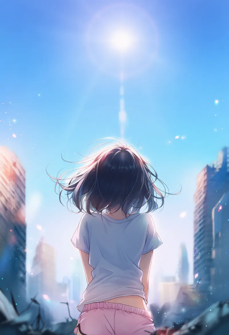 街の破壊・崩壊シーンのAIイラスト｜プロンプト：destruction