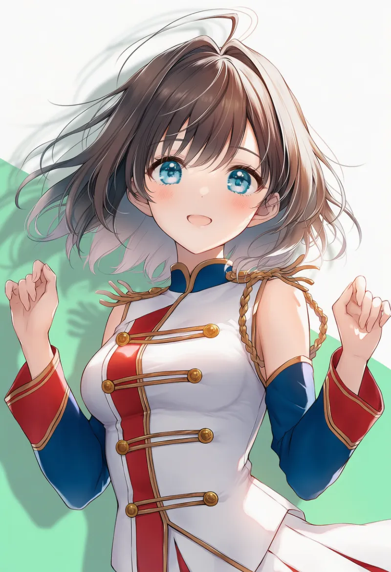 付け袖（マーチング衣装）のAIイラスト｜プロンプト紹介