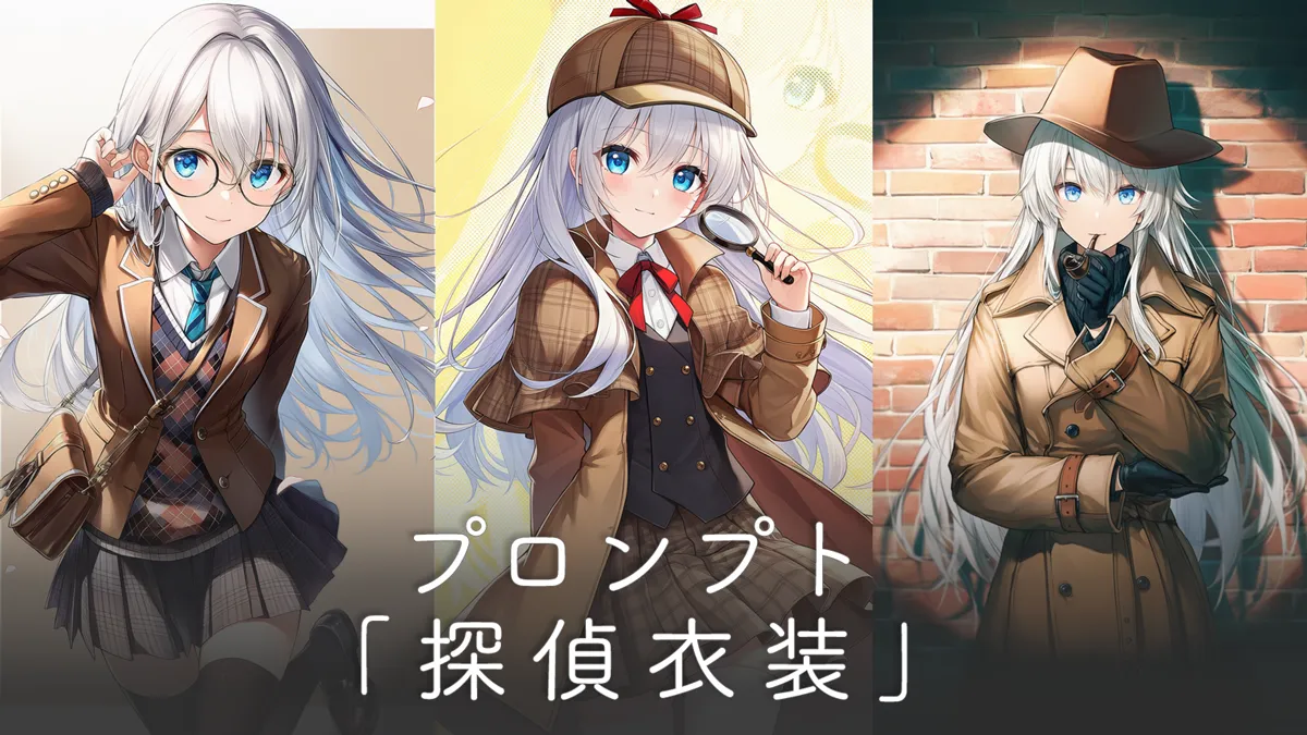 探偵の衣装のプロンプト集【AIイラスト】