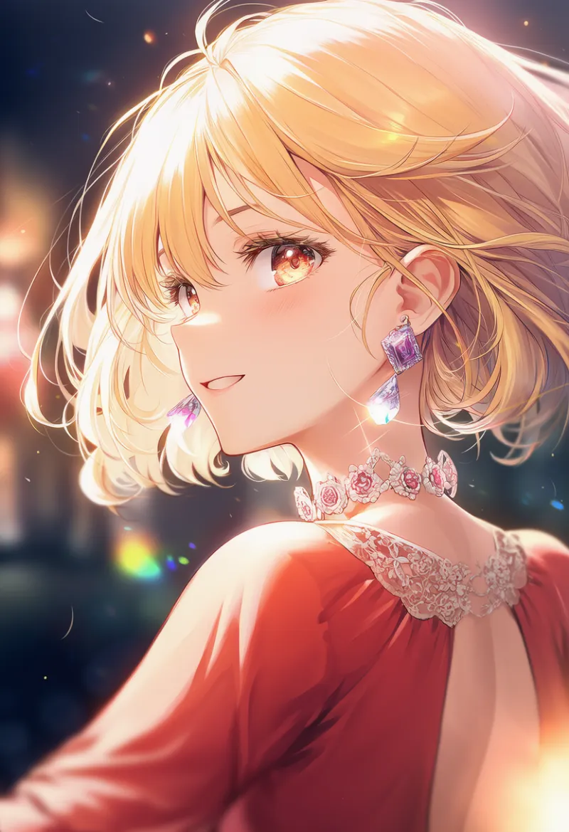 ダイヤモンドのイヤリングのAIイラスト（フラメンコ用）｜プロンプト紹介