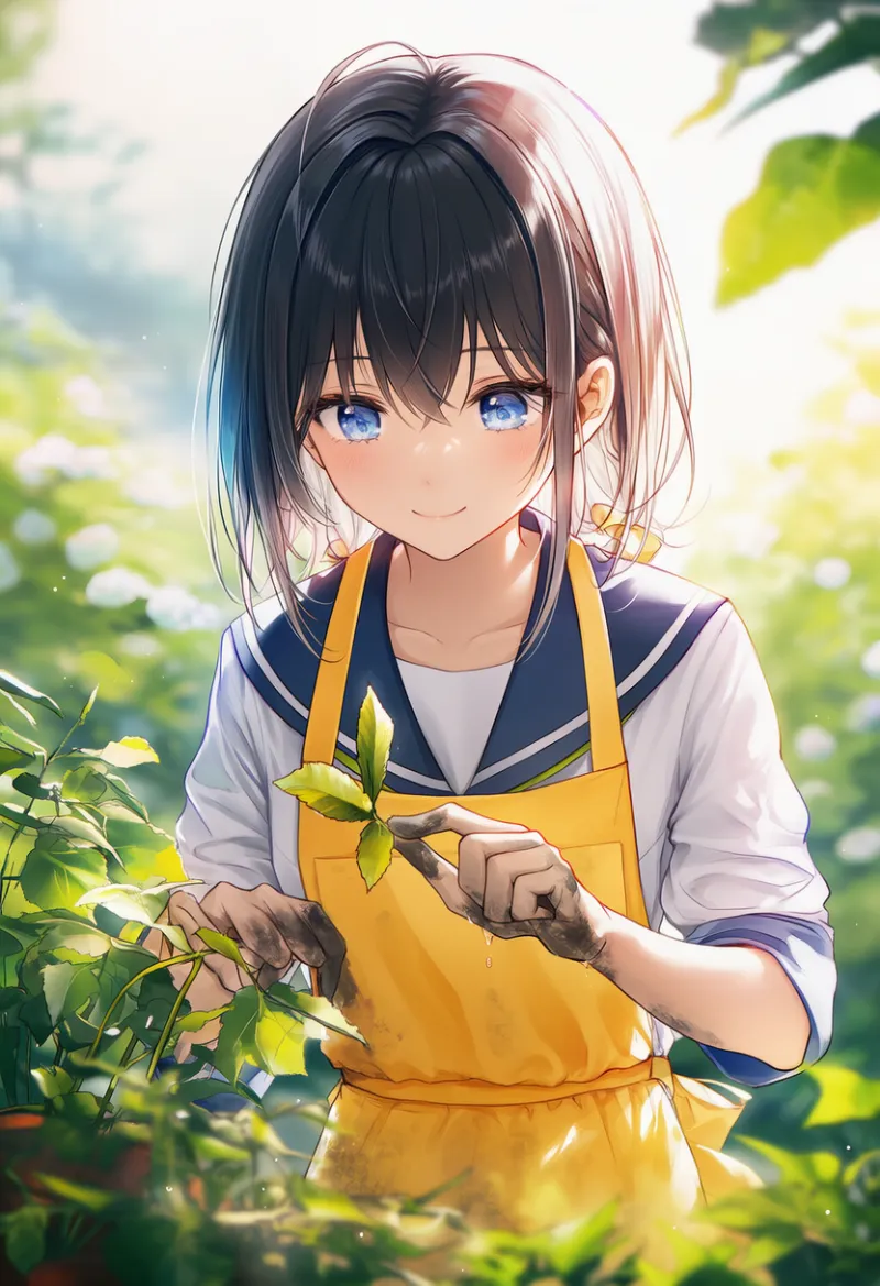 汚れた手のAIイラスト（ガーデニング）｜プロンプト紹介