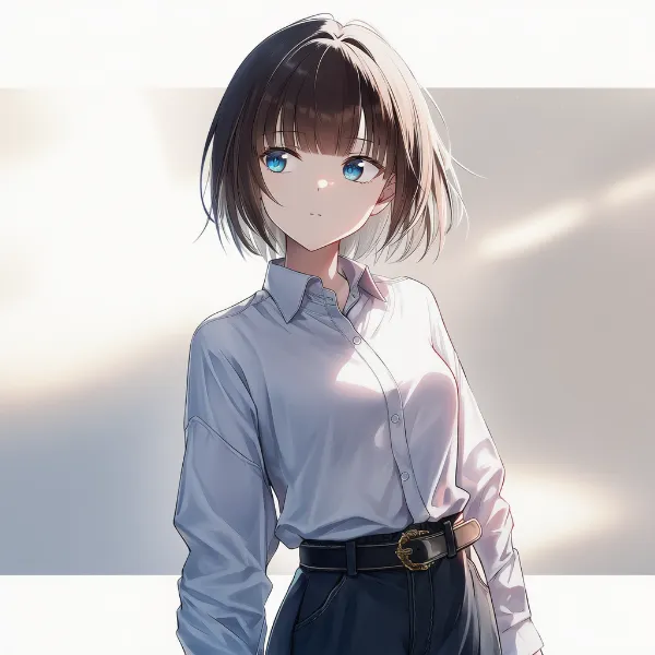 ワイシャツのAIイラスト（かっこいい服の組み合わせ）