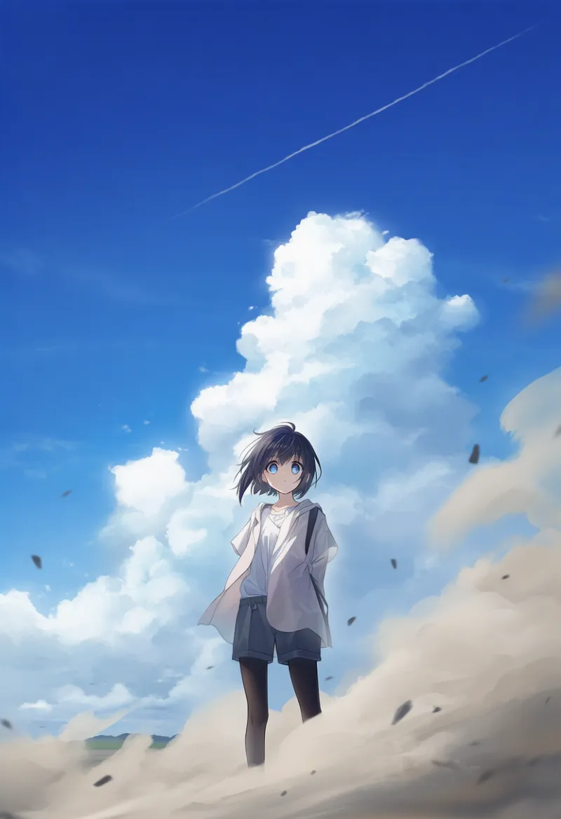土埃のエフェクトを再現したAIイラスト｜プロンプト紹介