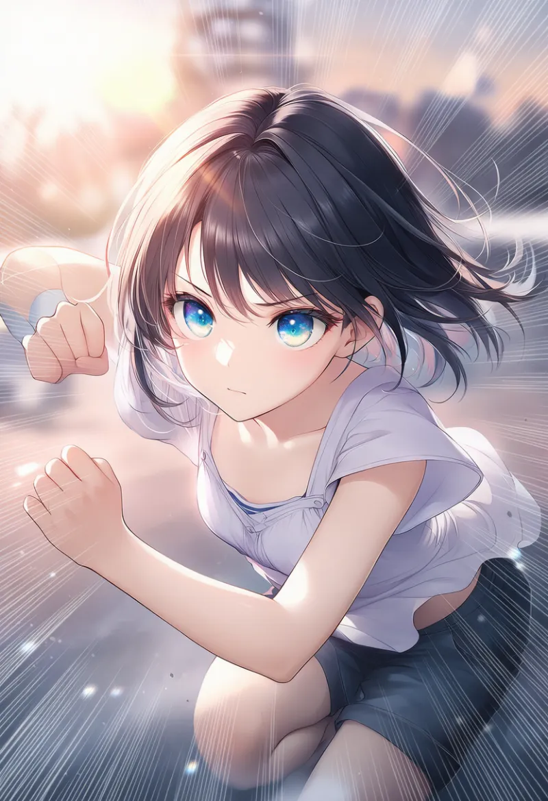 集中線（放射）のエフェクトを再現したAIイラスト｜プロンプト紹介