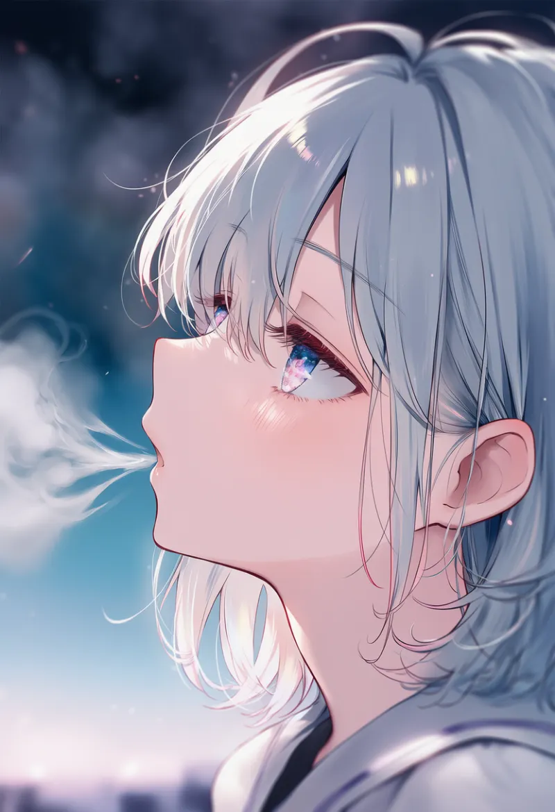 煙を吐き出すAIイラスト｜プロンプト紹介