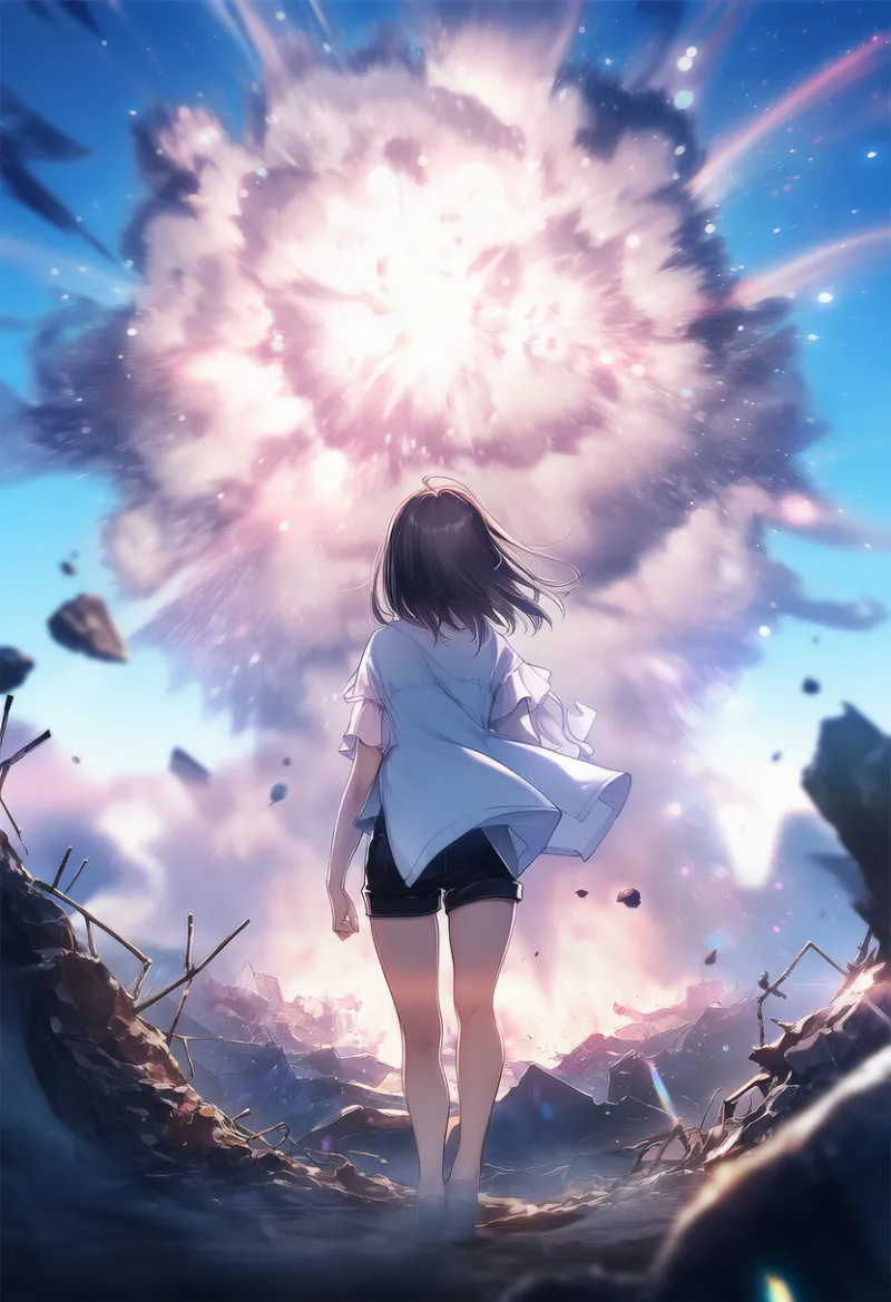 爆発シーンのAIイラスト｜プロンプト紹介