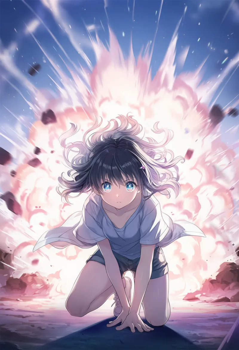 爆発のエフェクトを再現したAIイラスト｜プロンプト紹介