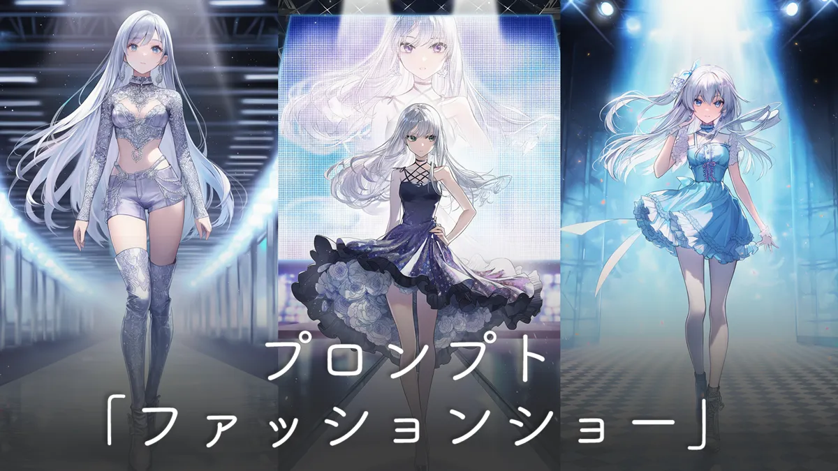 ファッションショーのプロンプト【AIイラスト】