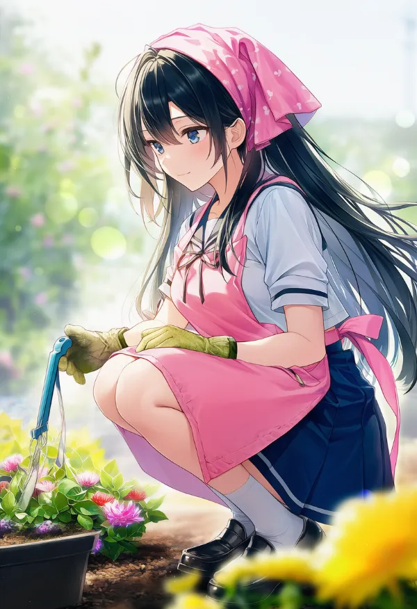 花壇（ガーデニング）のAIイラスト｜プロンプト紹介