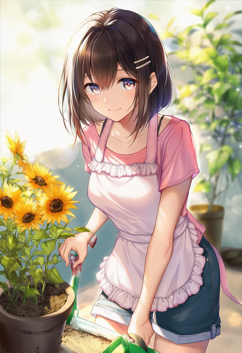 植木鉢のAIイラスト（ガーデニング）｜プロンプト紹介