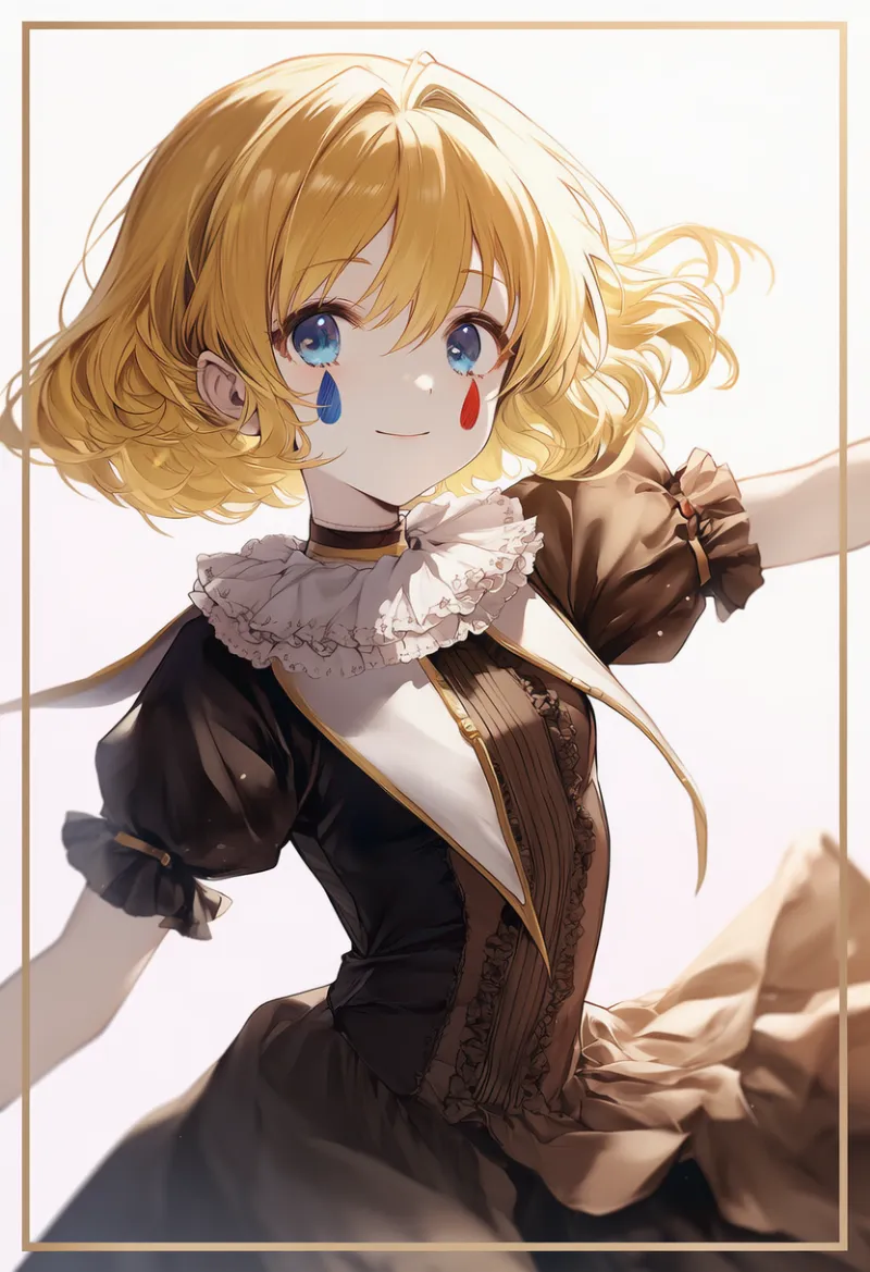 フリル袖のAIイラスト（ピエロ服用）｜プロンプト紹介
