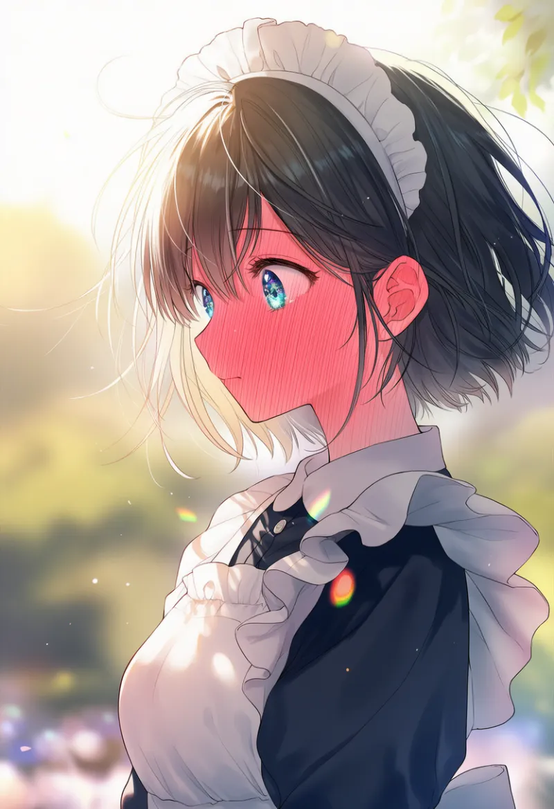 赤面による線のエフェクトを再現したAIイラスト｜プロンプト紹介