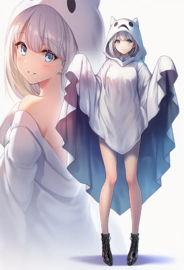幽霊衣装のAIイラスト