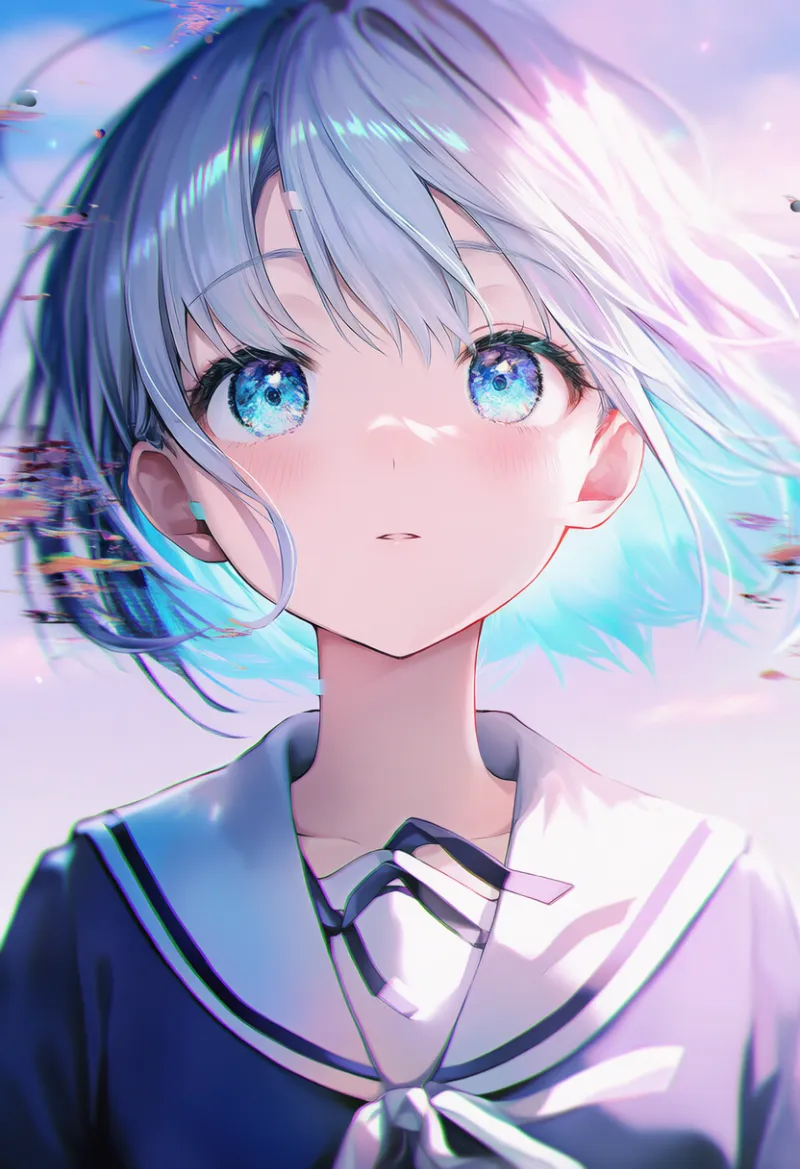 グリッチの画面エフェクトを再現したAIイラスト｜プロンプト紹介