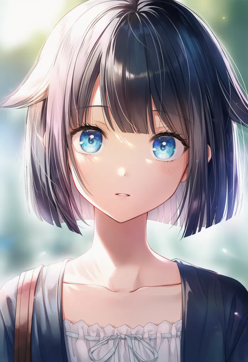 寝癖っぽい髪型のAIイラスト｜特殊な髪型プロンプト紹介