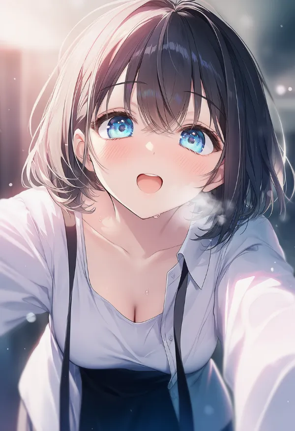 激しい息遣いのAIイラスト｜プロンプト紹介