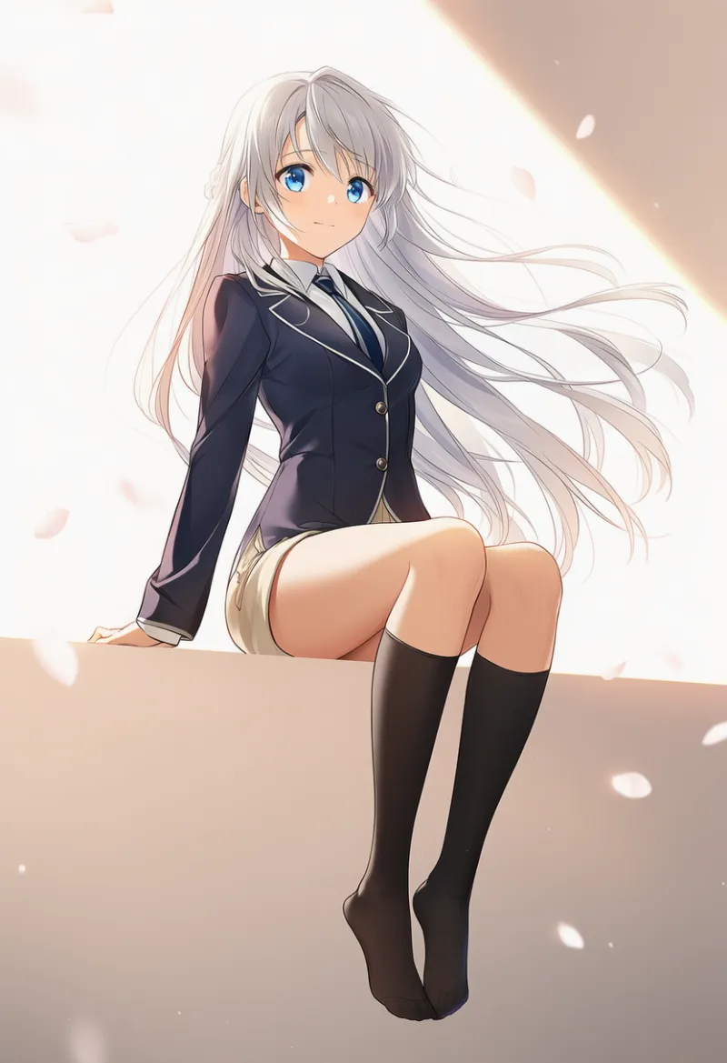 ハイソックスのAIイラスト（探偵の服装）｜プロンプト紹介