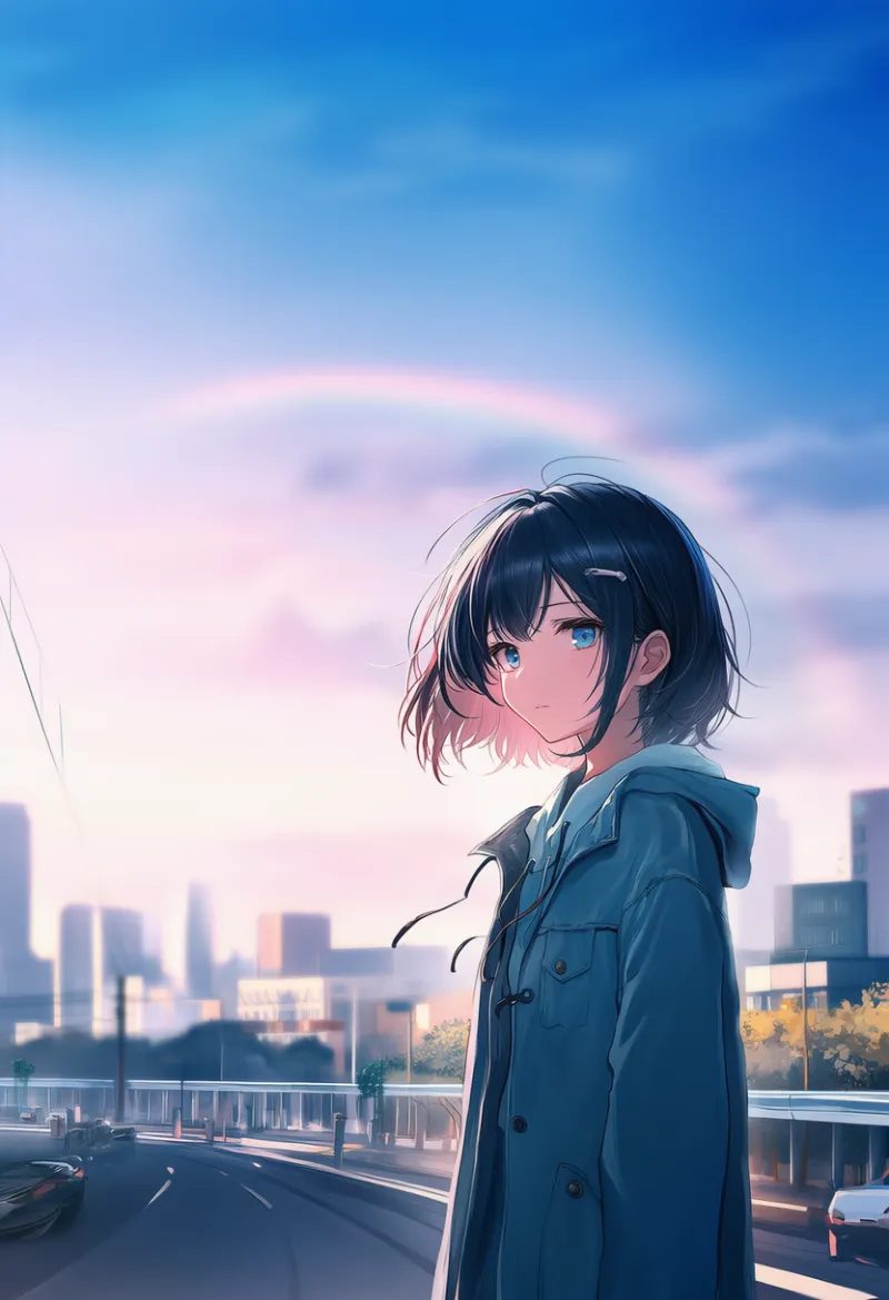 高速道路のAIイラスト（都市景観）
